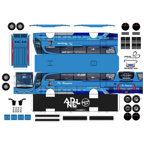 Jual Lembaran Pola Papercraft Bus Po Haryanto Hd Skala