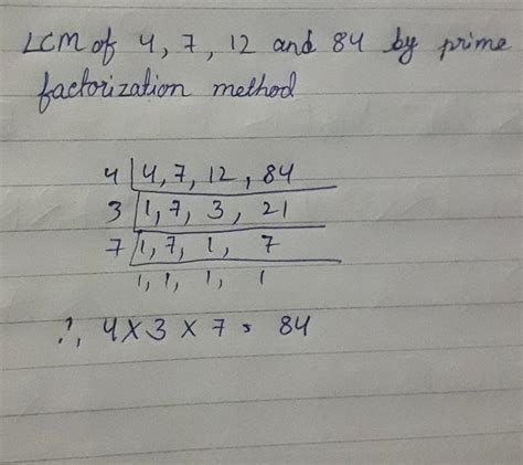 Find The Lcm Of The Numbers 471284 By Prime Factorization Method