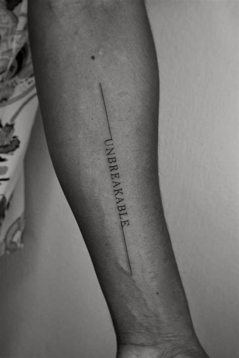 UNBREAKABLE TATTOO | Small tattoos for guys, Tattoos for guys, Unbreakable tattoo