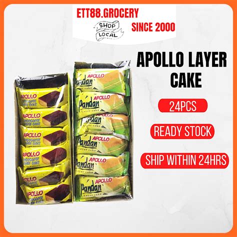 24pcs Apollo Layer Cake Chocolate Pandan Ready Stock Shopee Malaysia