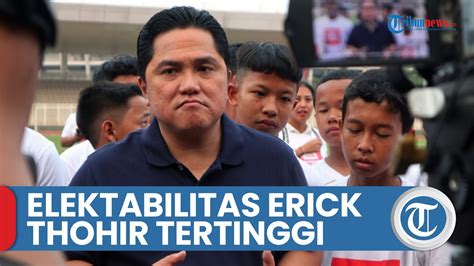 Elektabilitas Erick Thohir Tertinggi Sebagai Cawapres Versi Survei Spin