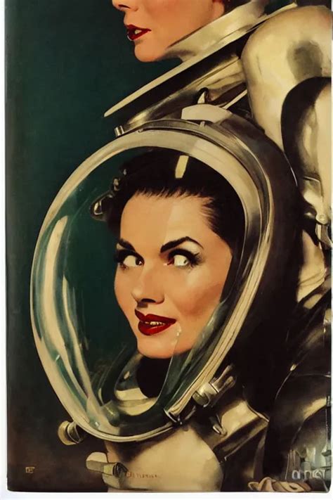 5 0 S Pulp Scifi Fantasy Head And Shoulders Portrait Stable Diffusion