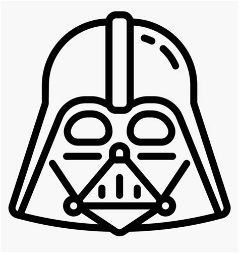 Transparent Darth Vader Black And White Clipart Vector Darth Vader