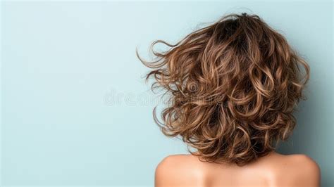 Wavy Haired Blonde Model Posing Gracefully Highlighting Natural Beauty Against Vivid Turquoise