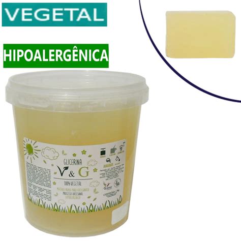 Base Glicerinada Vegetal Transparente Hipoalergênica V G 1Kg Submarino