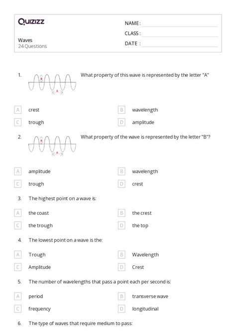 50 Electromagnetic Waves And Interference Worksheets For 10th Grade On Quizizz Free And Printable