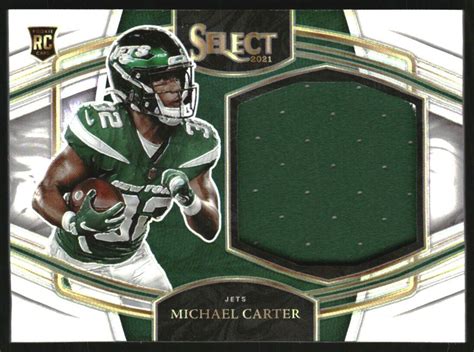 Select Jumbo Rookie Swatch Prizm White Michael Carter Jersey