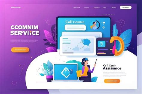 Premium Photo Customer Service Call Center Landing Page Online