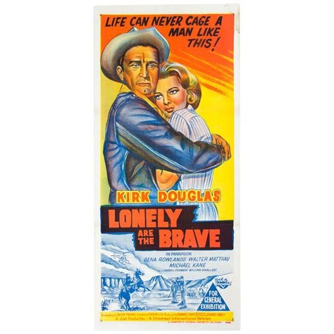 1962 Film Poster "Lonely Are the Brave" Kirk Douglas Australian Market ...