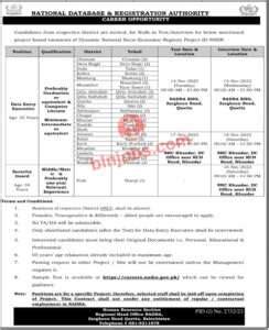 Nadra Balochistan Jobs Balochistan Jobs