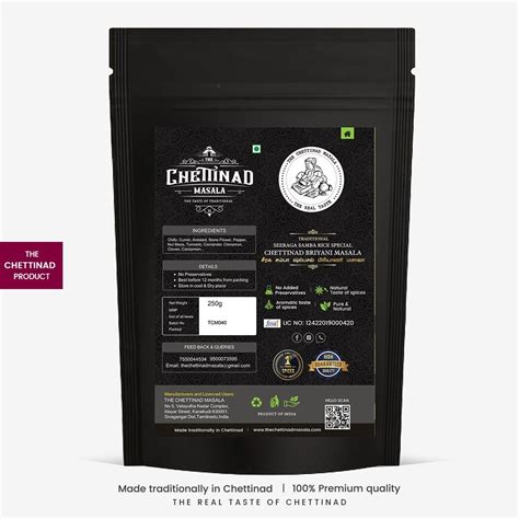 The Chettinad Biryani Masala, Packaging Size: 250 g at Rs 76/packet in ...