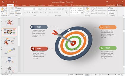 Template Goal Powerpoint Alvo Animated