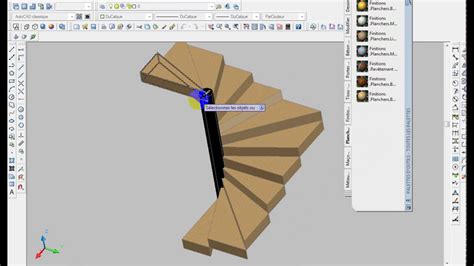 Autocad Comment Faire Pour Dessiner Une Escalier En D Youtube