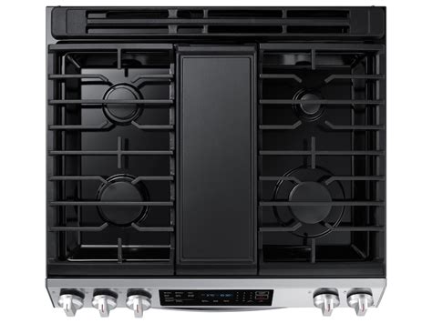 6.0 cu. ft. Smart Slide-in Gas Range with Convection in Stainless Steel ...