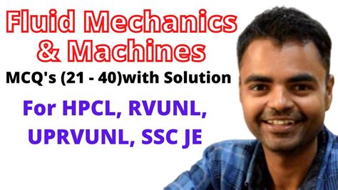 Fluid Mechanics And Machine Mcq S With Solution For Hpcl Uprvunl Ssc