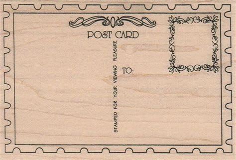 Rubber Stamp Large Post Card Mail Stamps Journaling Journal 6949 - Etsy