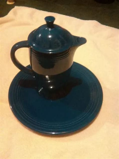 Rare Vintage Fiesta Ware Homer Laughlin Cobalt Blue Pitcher Lid