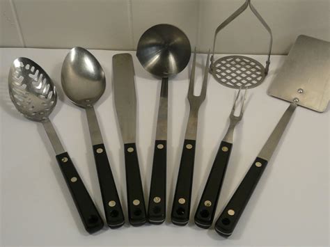 Flint Ekco Vintage Kitchen Utensils Set Of Eight Etsy