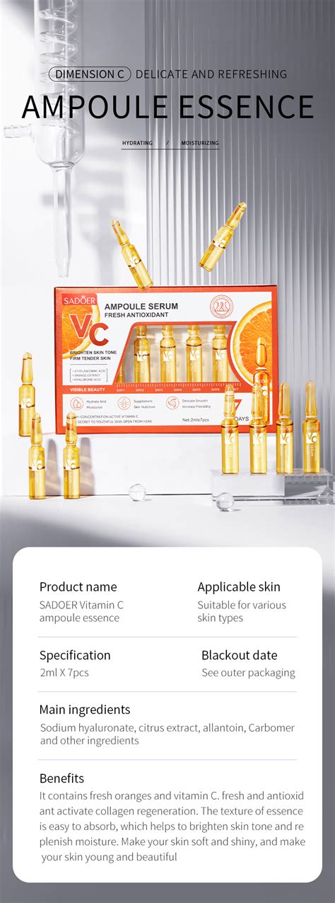 Natural Vitamin C Face Serum With Hyaluronic Acid Packaging In Good Price From Manufacturer