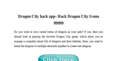 Dragon City Hack App Hack Dragon City Gems 99999 Pdf DocDroid