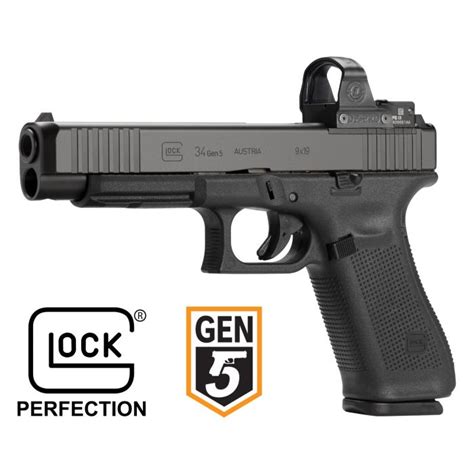 Glock G34 Gen 5 Mos9mm Pistol Le 4 5lb Glock 34 Gen 5 Fs Mos Caliber 9x19mm 5 5 Lb Trigger Pull