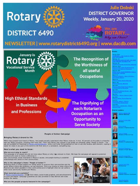 Fillable Online People Of Action Campaign Bringing Rotary S Brand To