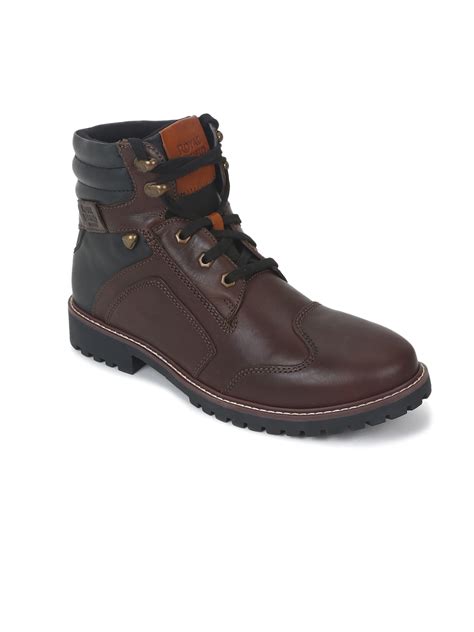 Buy Royal Enfield Men Leather High Top Boots Boots For Men