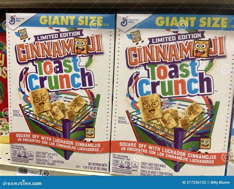 Grocery Store Cinnamon Toast Crunch Cereal Giant Size Editorial