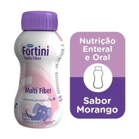 Bodegamix Danone Fortini Multi Fiber Morango Frasco 200ml