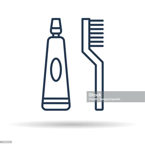 Ilustración De Icono De Aislados De Pasta De Dientes Y Cepillo Y Más Vectores Libres De Derechos