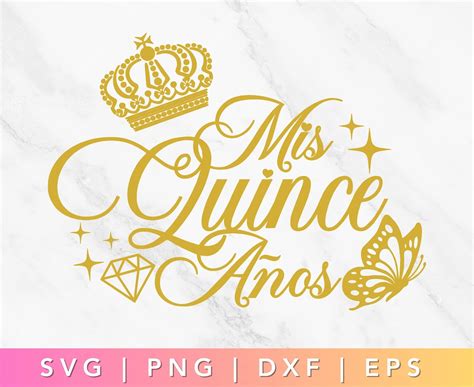 Gold Mis Quince Anos Svg Mis Quince Jpeg Quinceanera Svg Mis Quince