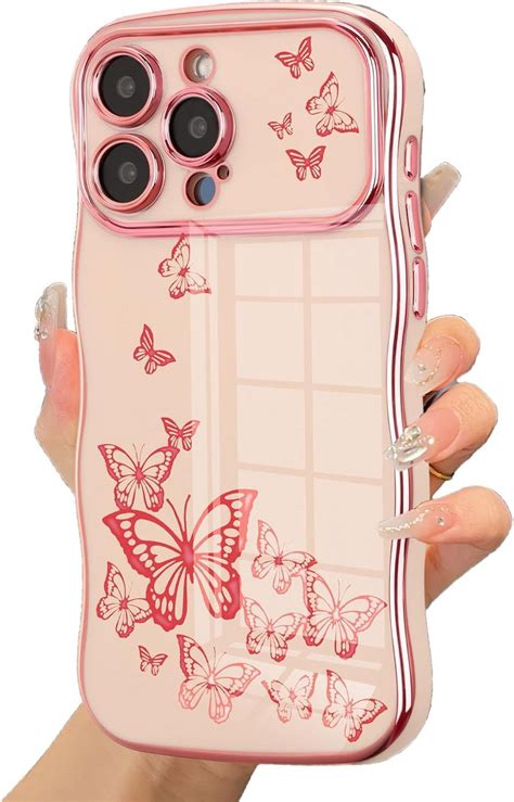 AIMIMI For Iphone 16 Pro Max Case For Girl Women Cute Curly Wave Frame