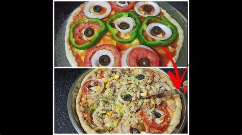 How To Make Chicken Pizza Without Oven 😋😋 Youtube