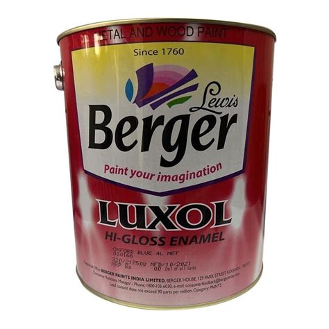 Berger Luxol Hi Gloss Enamel Paint L At Litre In Ahmedabad