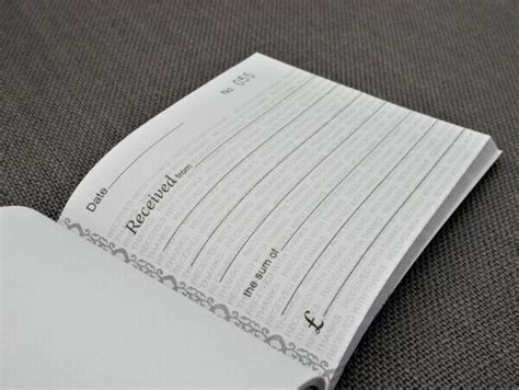 Invoice Duplicate Receipt Book Pad Numbered Page