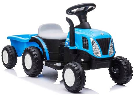 NEW HOLLAND TRAKTOR CIĄGNIK NA AKUMULATOR Z PRZYCZEPĄ ŁADOWARKA