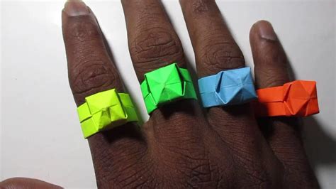 Origami Ring Origami Finger Ring Instructions Easy 1 YouTube