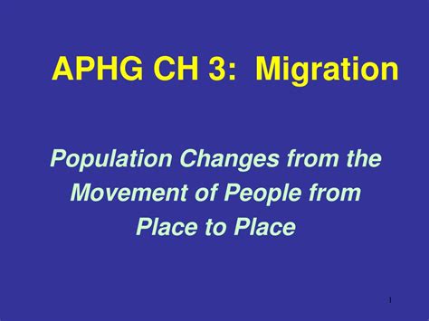 Ppt Aphg Ch 3 Migration Powerpoint Presentation Free Download Id