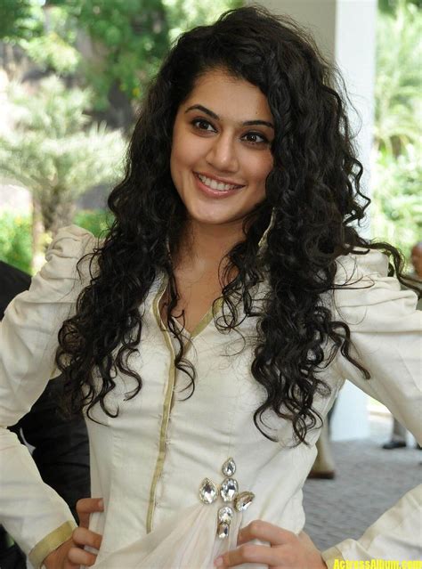 Glamorous Taapsee Pannu Smiling Face Photos In White Dress 4