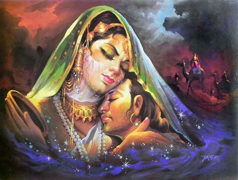 Laila Majnu | Indian art paintings, Indian paintings, Hindu art