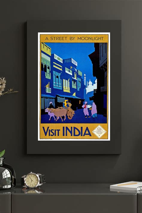 Vintage India Travel Poster Digital Download Etsy