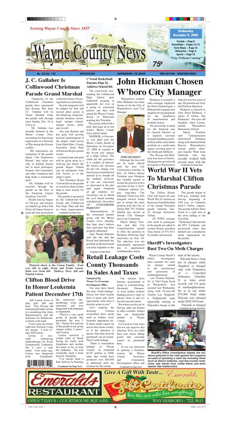 Wayne County News 12 09 09 By Chester County Independent Issuu