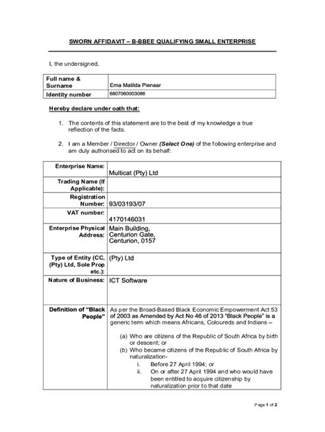 Fillable Online Bbbee Affidavit Form Fill Out Sign Online Dochub