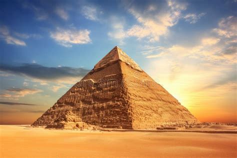 Behold A Towering Pyramid That Dominates The Vast Desert Landscape The