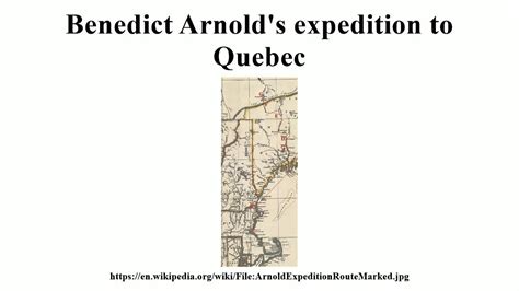 Benedict Arnolds Expedition To Quebec Youtube