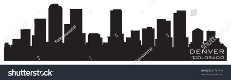 Denver Colorado Skyline Detailed Vector Silhouette Stock Vector Royalty Free 97781744