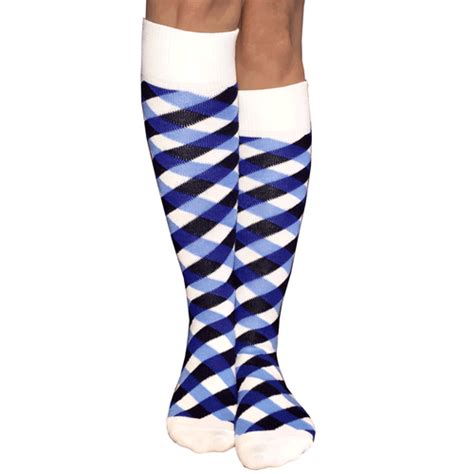 Funky Interlaced Pattern Knee Highs Stylish Cute And Made In The Usa