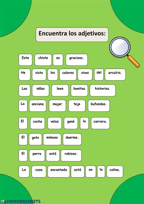 Fichas Para Trabajar Los Adjetivos Calificativos Aprender Jugando