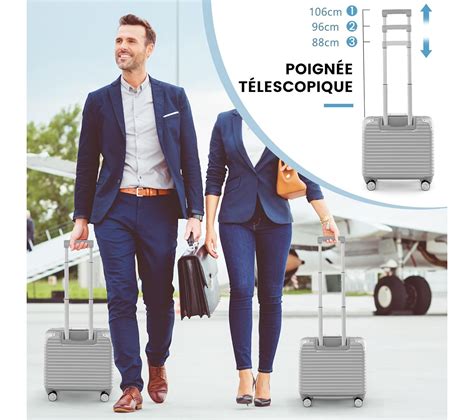 Bagage à Main 16 à Roulettes Avec Serrure Tsa Valise Coque Rigide