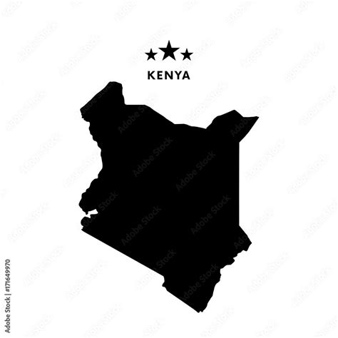 Kenya map. Vector illustration. Stock Vector | Adobe Stock